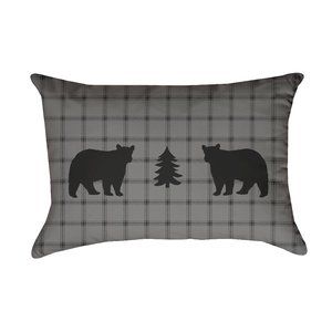 True Grit Bear Square Pillow - Oblong - 14" x 20"